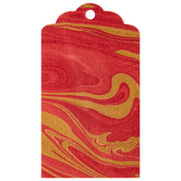 Red & Gold Veined Marbled Tags | Hester & Cook