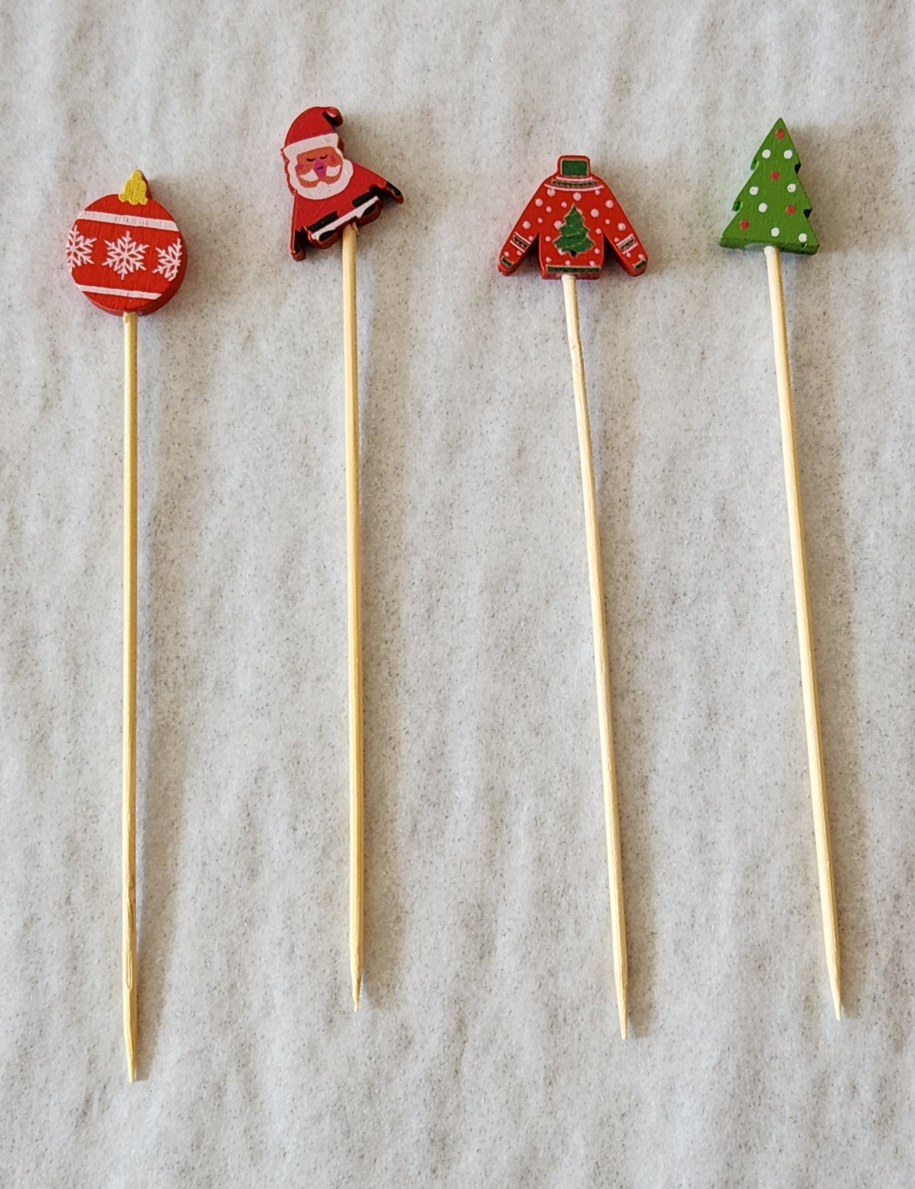 Xmas Ornament Picks - 50 assorted pieces