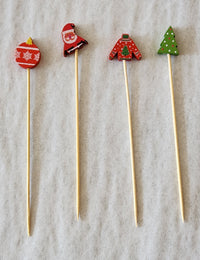 Xmas Ornament Picks - 50 assorted pieces