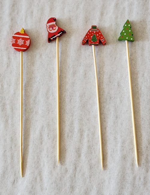 Xmas Ornament Picks - 50 assorted pieces