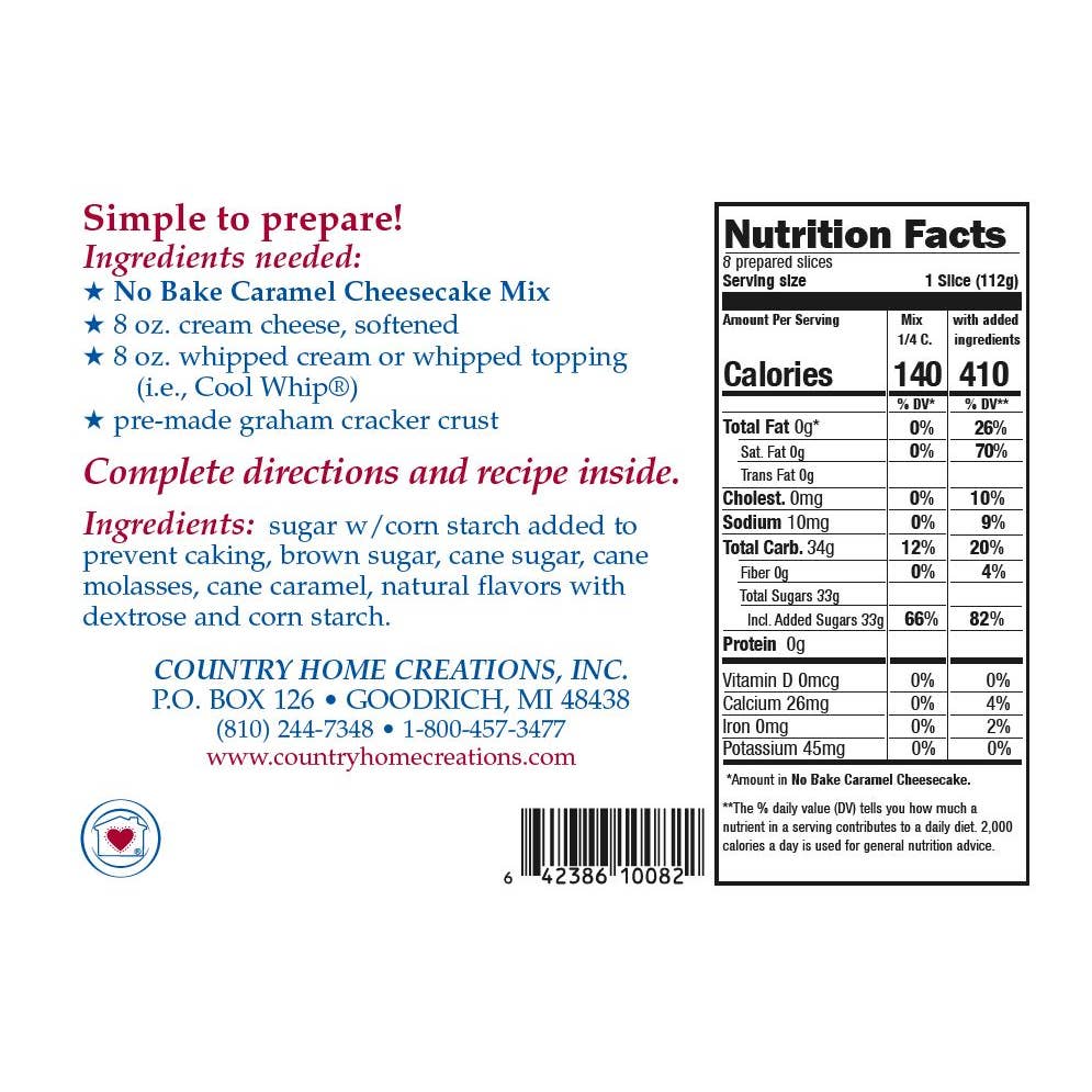 Country Home Creations No Bake Caramel Cheesecake