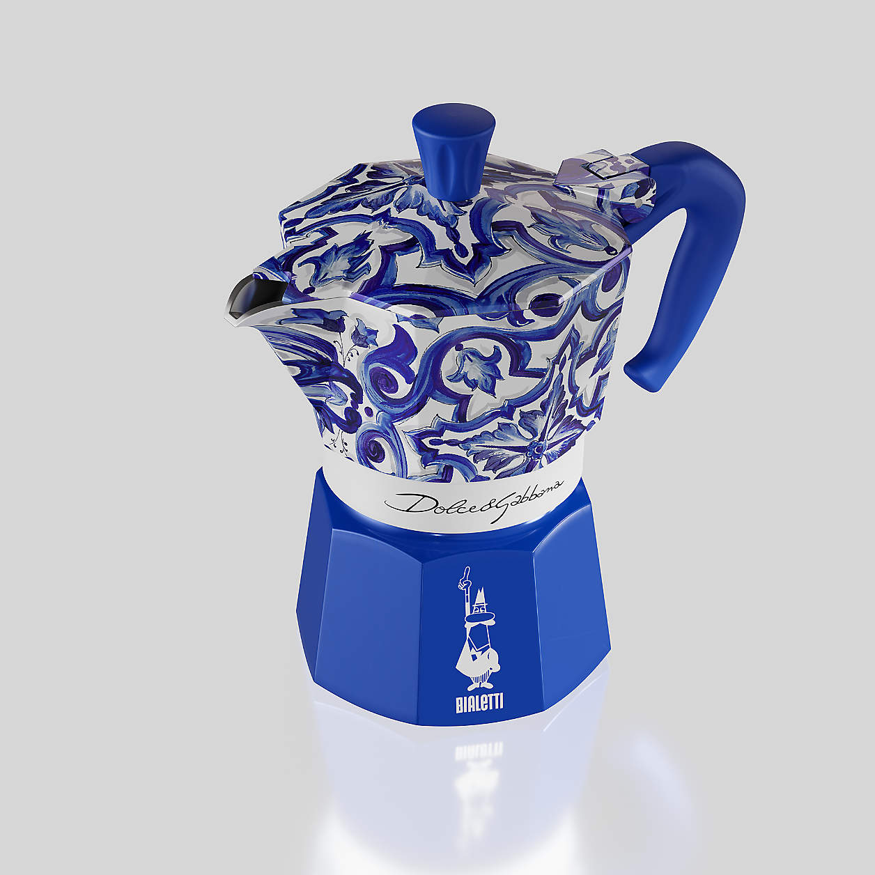 Bialetti Moka Dolce & Gabbana Blue Mediterraneo 3-Cup Espresso Maker