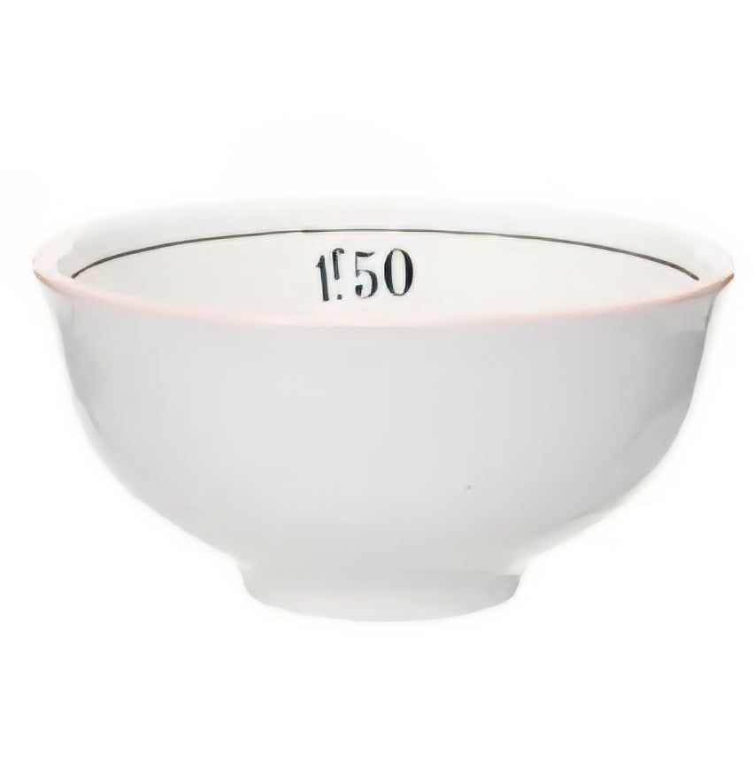 Vintage Reproduction Stoneware Café Bowl w/ Colored Rim - Sold Separately