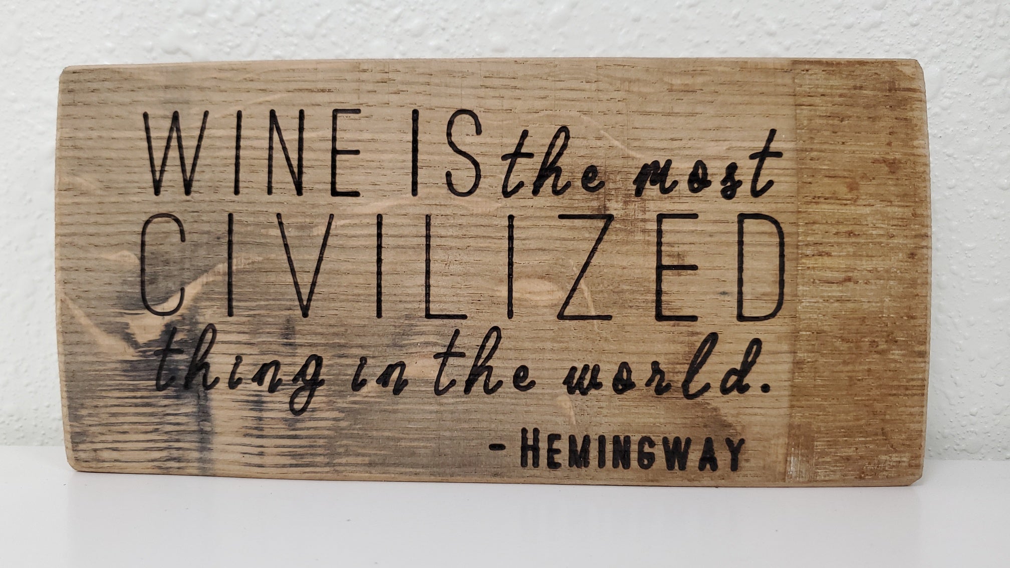 Barrel Wood Shelf Art