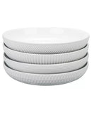Textured Porcelain Dinner Bowls 48 oz