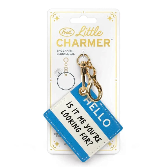 Hello Little Charmer Bag Charm, Airtag & Quarter Holder
