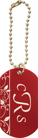 Dog Tag Keychain - Laser Engravable