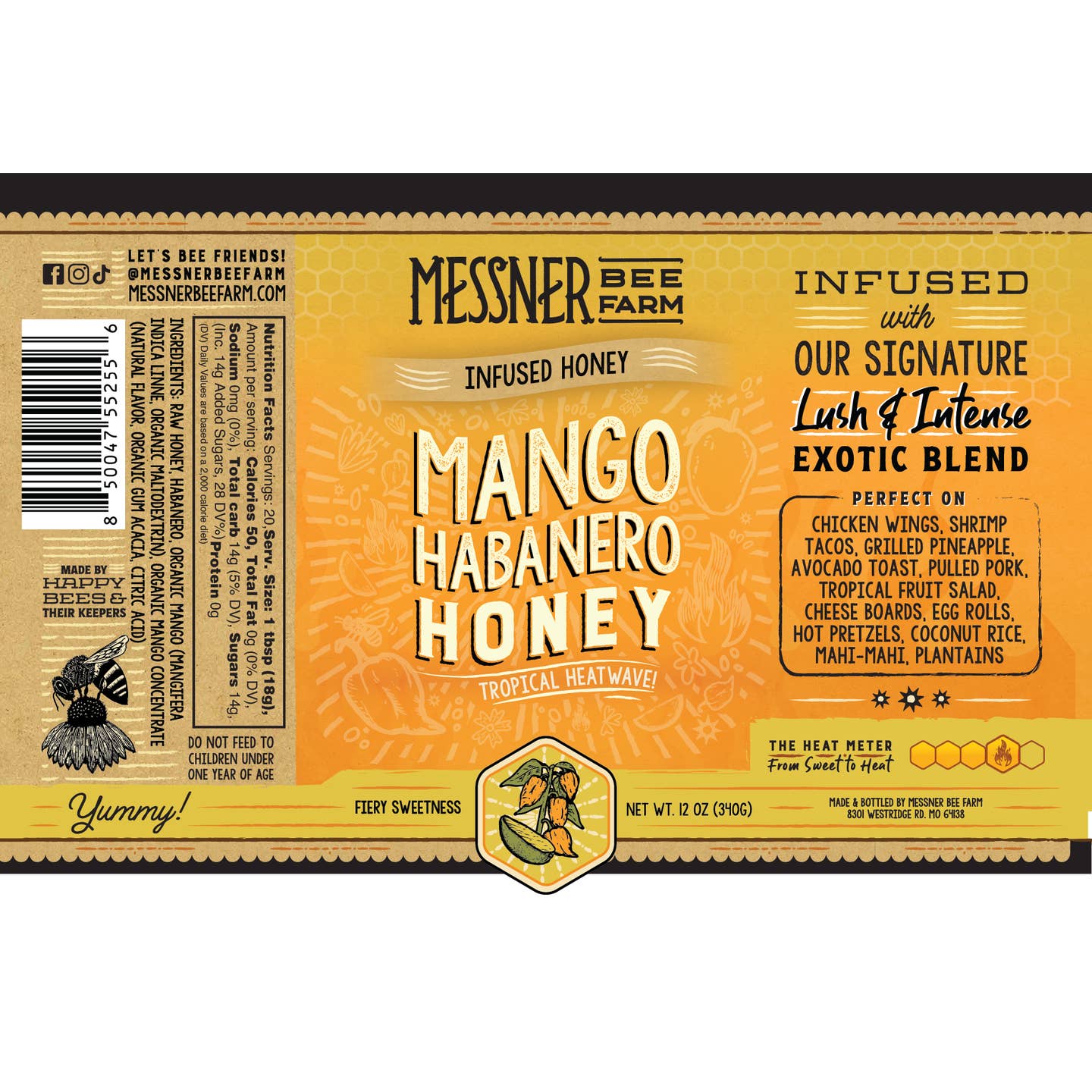 Mango Habanero Infused Honey | Messner Bee Farm