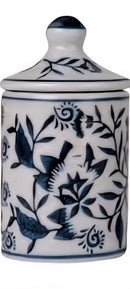 Stoneware Jar with Lid Floral Design