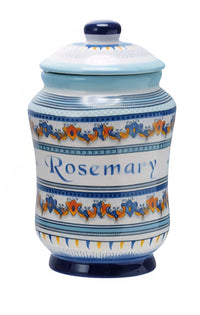 Ceramic Canister with Design & Spice Name, 4 Styles