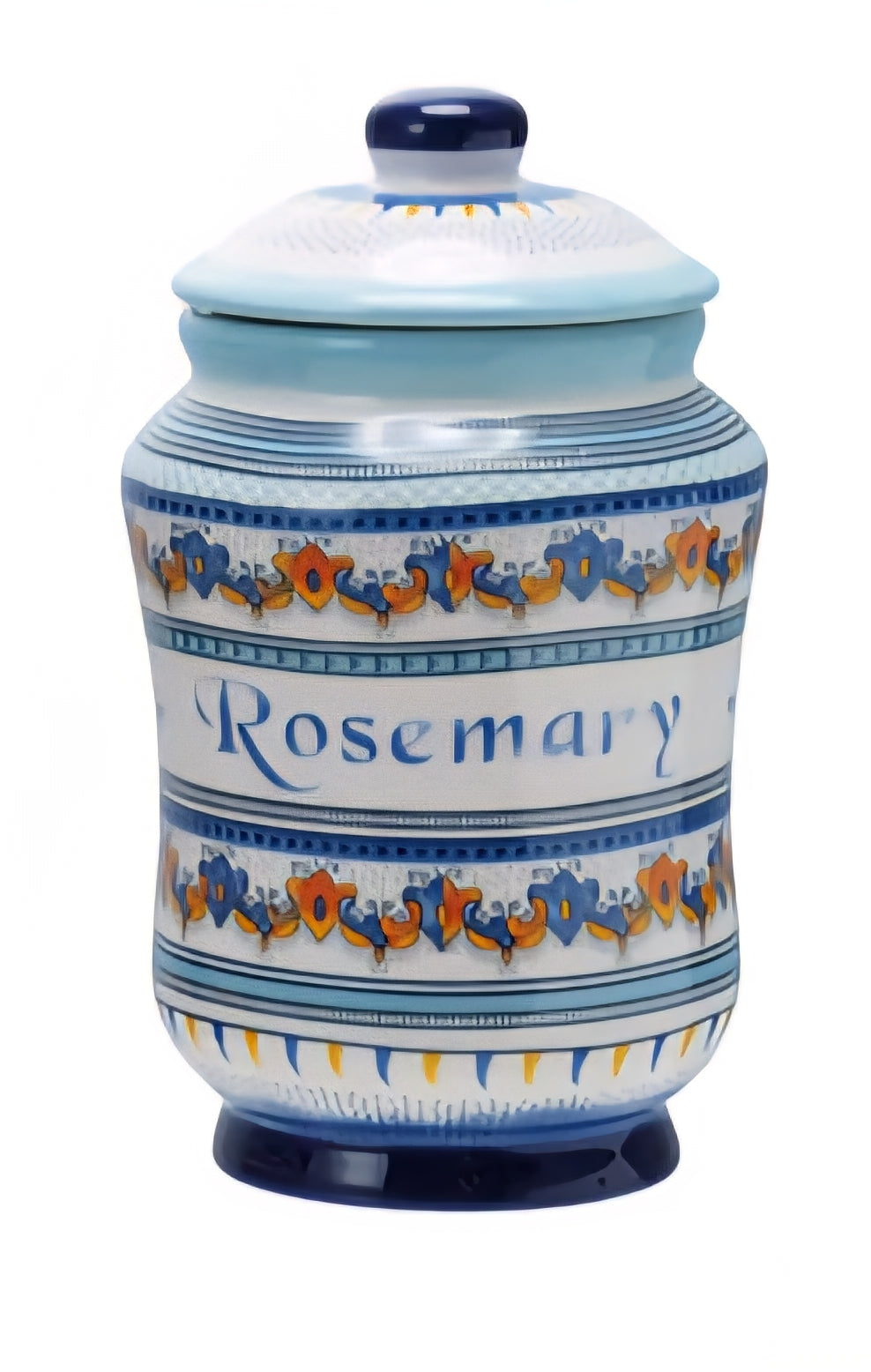 Ceramic Canister with Design & Spice Name, 4 Styles
