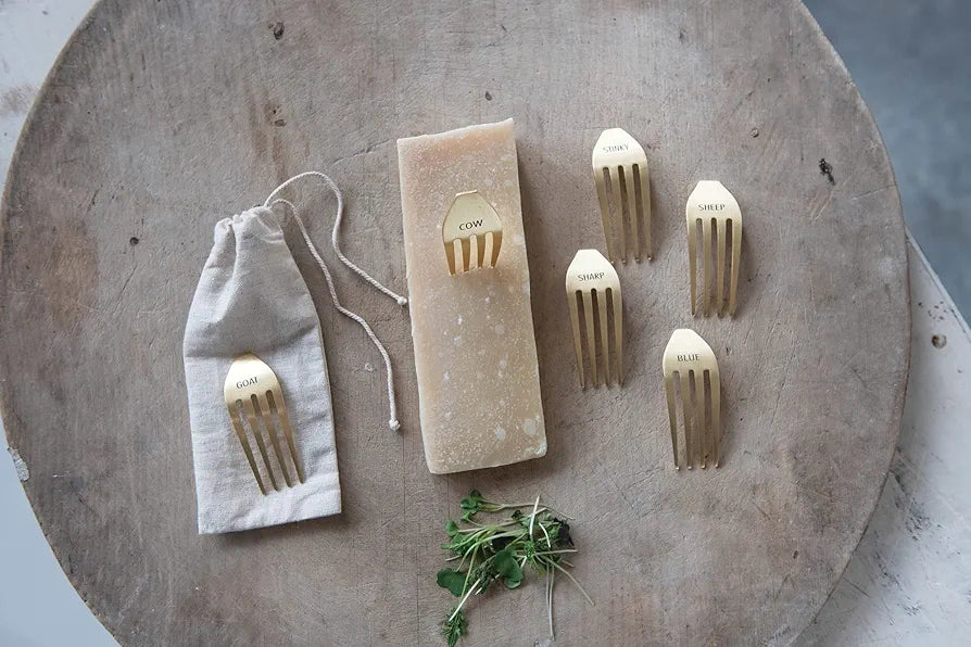 Stainless Steel Cheese Markers/Gold/Set 6