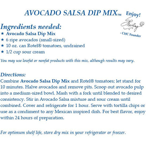 Avocado Salsa Dip Mix | Country Home Creations