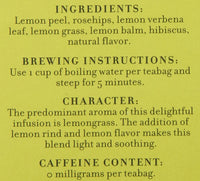 Lemon Herbal Tea, Teabag Singles - Caffeine-free