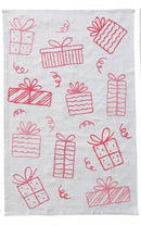 Embroidered Woven Cotton & Linen Tea Towel, 3 Styles