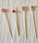 Candy Cane Picks - 50 assorted pieces