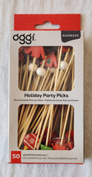 Xmas Ornament Picks - 50 assorted pieces