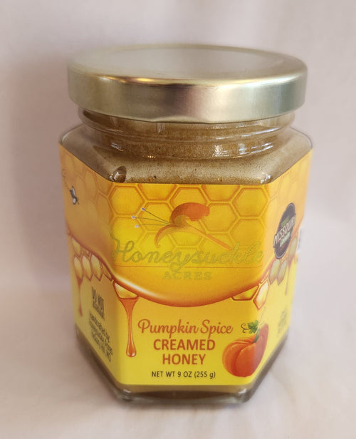 Creamed Pumpkin Spice Honey - 9 oz | Honeysuckle Acres