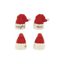 Hand-Painted Stoneware Santa Hat Shaped Salt & Pepper Shaker Set