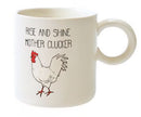 Stoneware Mug with Chicken and Saying, 4 Styles