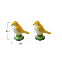 Ceramic Vintage Reproduction Lovebird Shaped Salt & Pepper Shakers, Set of 2