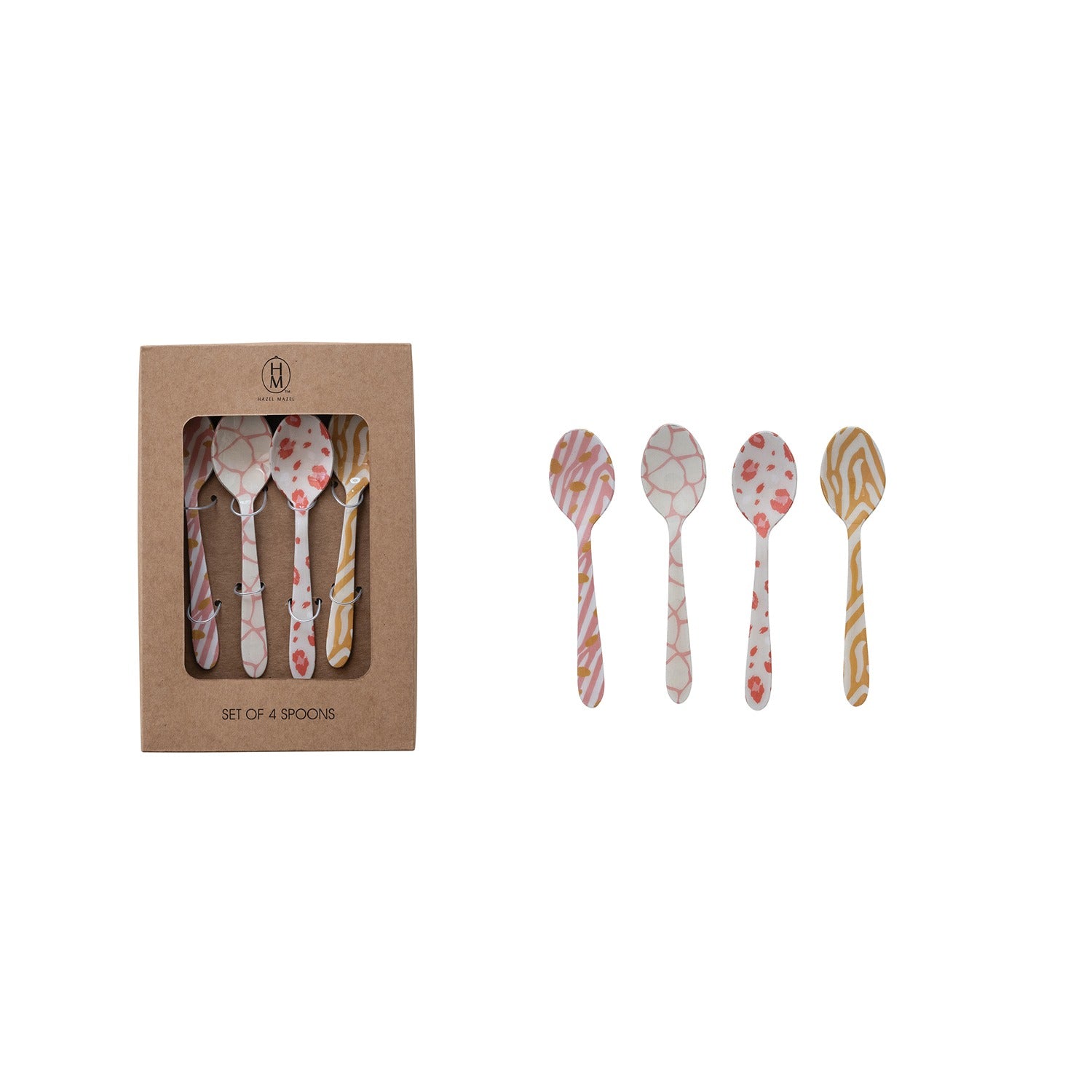 Enameled Animal Print Stainless Steel Spoon
