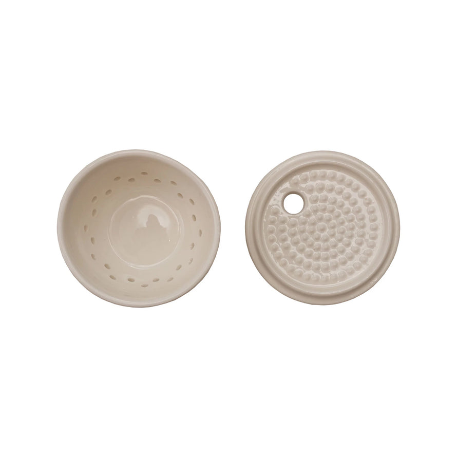 Stoneware Garlic & Ginger Grater and Keeper