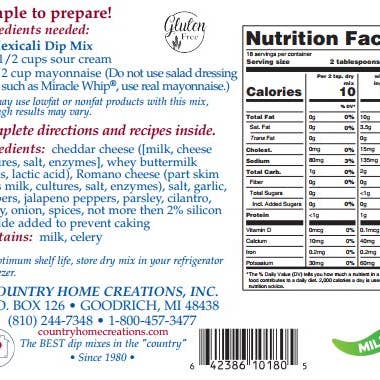 Country Home Creations Mexicali Dip Mix