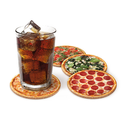 Pizza Coasters, Set of 4