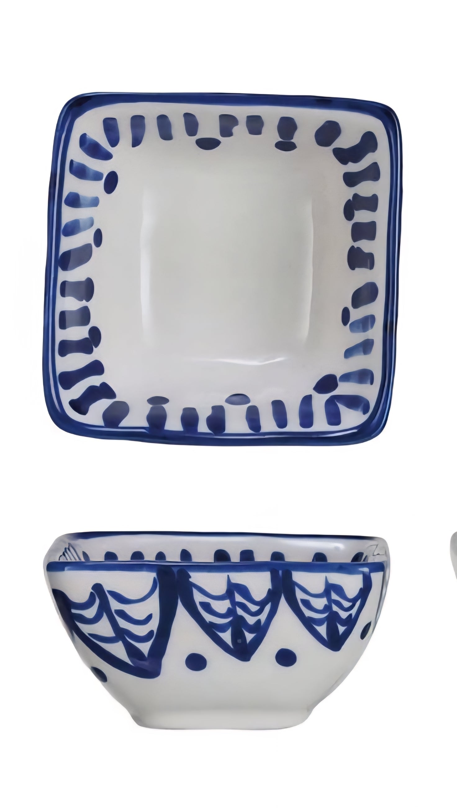 Hand-Painted Stoneware Dish w/ Lemons, 4 Styles