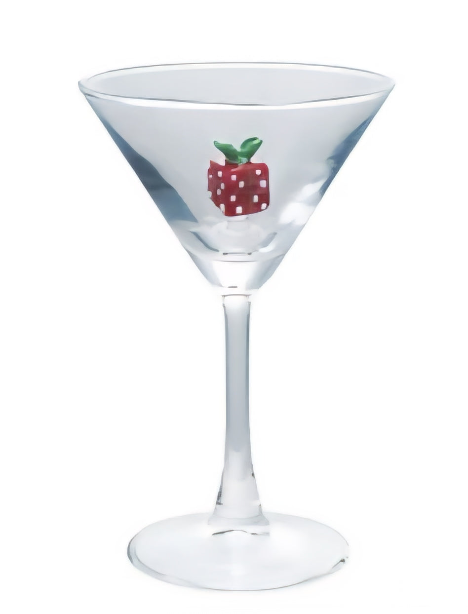 4 oz. Martini Glass with Hand-Blown Holiday Figure, 8 Styles