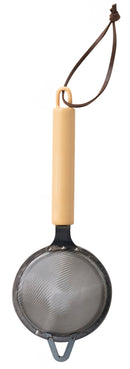 Stainless Steel Strainer with Enameled Handle