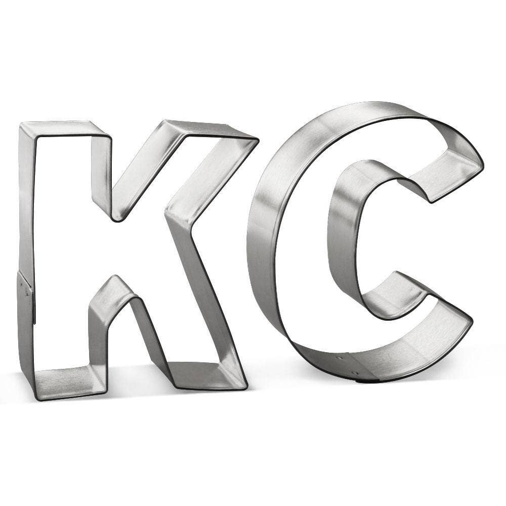 Letters KC Cookie Cutter 2 Pc Set