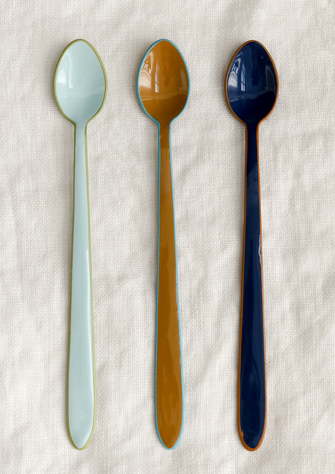 Enameled Stainless Steel Cocktail Spoon, 3 Colors