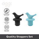 2 Pc Little Bird Silicone Bottle Stopper Set