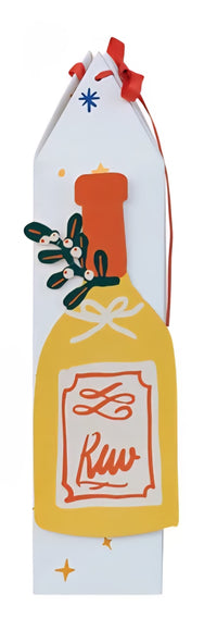 Wine Gift Box with 3D Cocktail/Bottle, 4 Styles - Handmade Recycled Paper