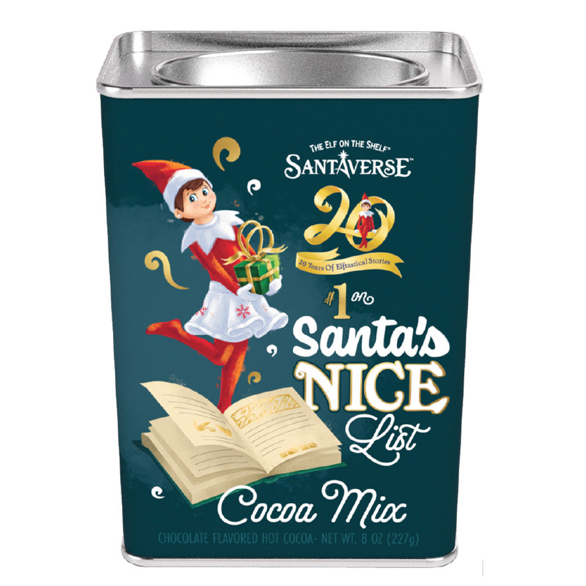 Elf on the Shelf® #1 on Santa's Nice List" Chocolate Cocoa (8oz Rectangle Tin)