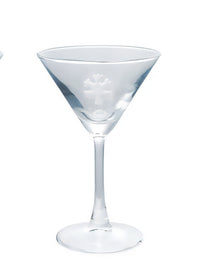 4 oz. Martini Glass with Hand-Blown Holiday Figure, 8 Styles