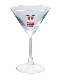 4 oz. Martini Glass with Hand-Blown Holiday Figure, 8 Styles