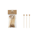 Bamboo Skewers with Star-Shaped Handles, Set of 50