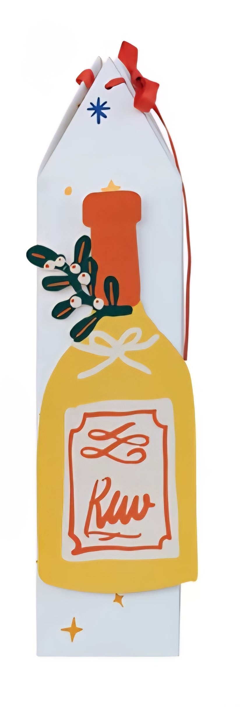 Wine Gift Box with 3D Cocktail/Bottle, 4 Styles - Handmade Recycled Paper