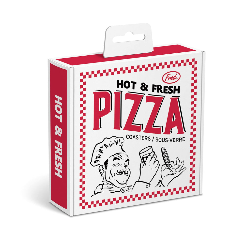 Pizza Coasters, Set of 4
