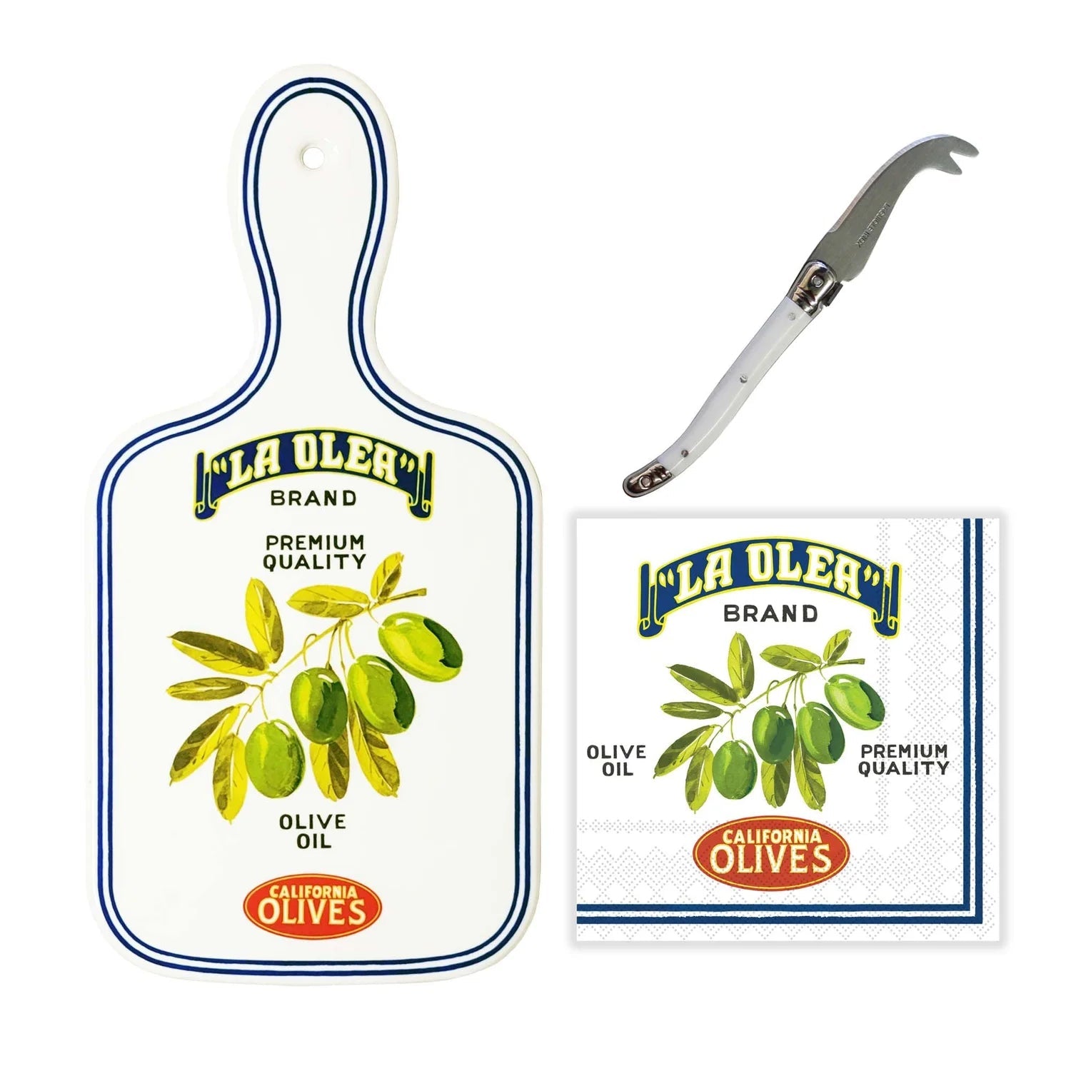 Vintage Olive California Mini Cheeseboard Gift Set | Le Cadeaux