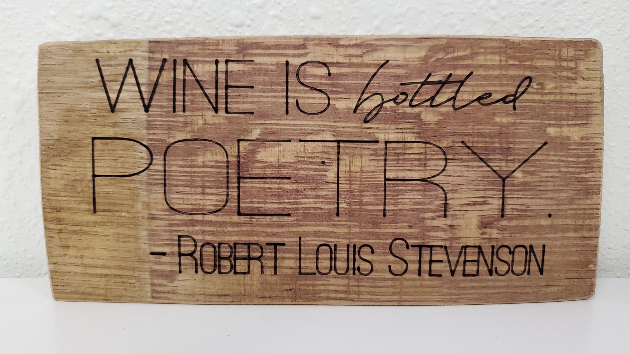 Barrel Wood Shelf Art