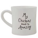Stoneware Mug with Chickens, 2 Styles