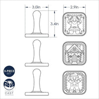 Nordic Ware Gingerbread Cookie Stamps, Set of 3