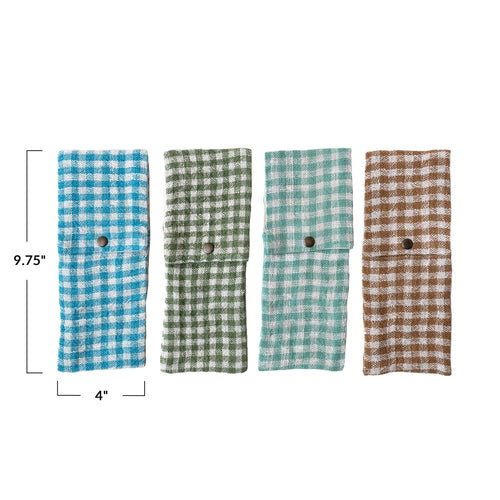 Woven Linen and Cotton Cutlery Sleeve, 4 colors - Sold Separately