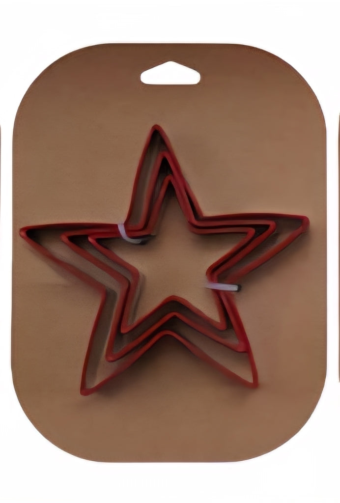 Stainless Steel Holiday Cookie Cutters on Card, Set of 3, 5 Styles
