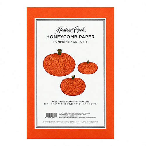 Honeycomb Paper Pumpkins, Set of 3 | Hester & Cook