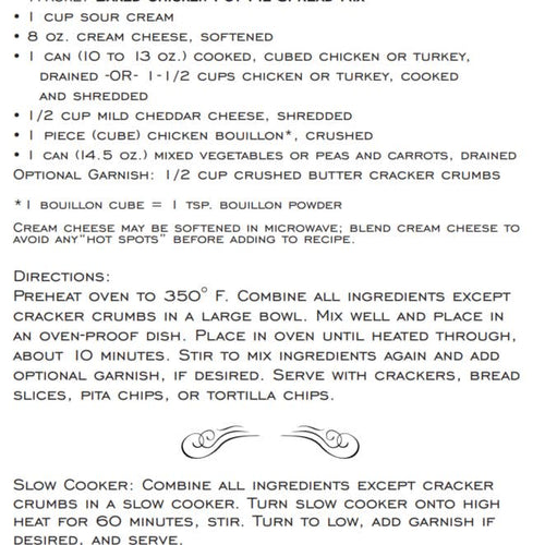 Baked Chicken Pot Pie Spread Mix | Country Home Creations